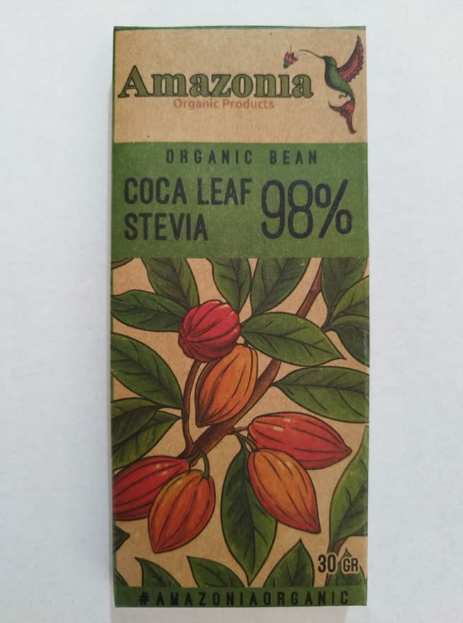 chocolate dark al 98% con coca y stevia chocolate dark al 98% con coca y stevia